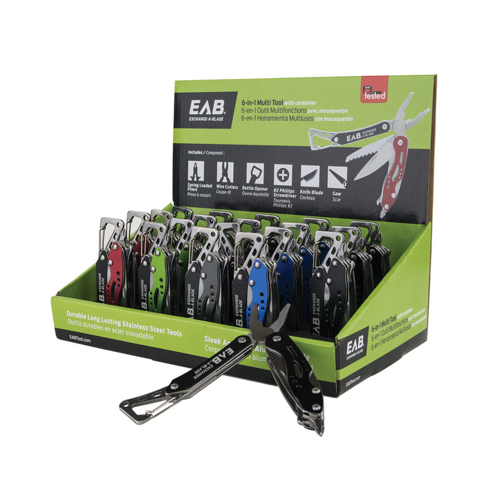 6-in-1 Multi Tool with Carabiner - Recyclable (Item# 3241800)