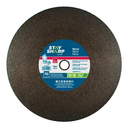 14-inch-x-3/32-inch-x-1-inch-Metal-Flat-Wheel-Type-1-Professional-Abrasive-Stay-Sharp