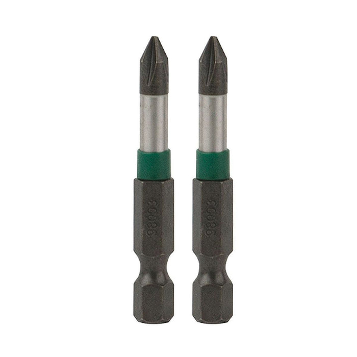 2" x PH #1 Impact Phillips (2 Pack) Industrial Screwdriver Bit Recyclable (Item# 298003)