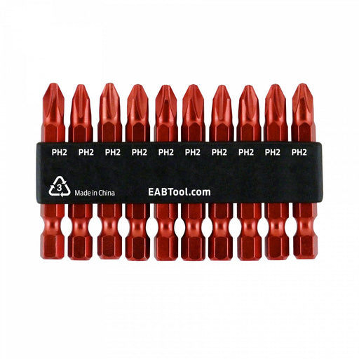 2-inch-PH-#2-Colored-Bit-Clip-(10-Pack)-Industrial-Screwdriver-Bit-Recyclable-Stay-Sharp