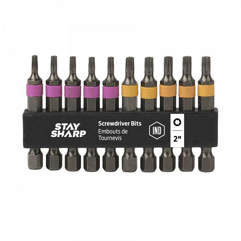 2" x Assorted Banded Bit Clip Torx (10 Pc Multipack) (1 PC per QTY) Industrial Screwdriver Bit Recyclable (Item