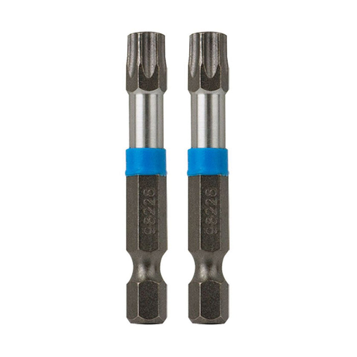 (1 PC per QTY) 2" x T40 Impact Torx (2 Pack) Industrial Screwdriver Bit Recyclable (item#298228)