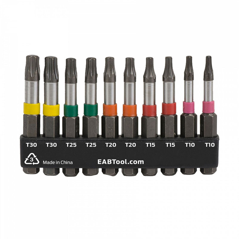 2-inch-Assorted-Torx-Impact-Bit-Clip-(10-Pack)-Industrial-Screwdriver-Bit-Recyclable-Stay-Sharp
