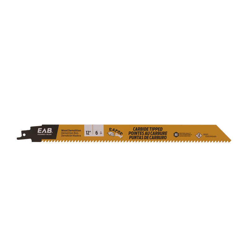12-inch-x-6-tpi-Carbide-Tipped-Razor-Back-Wood-&-Demolition-Industrial-Reciprocating-Blade-Exchangeable-Razor-Back