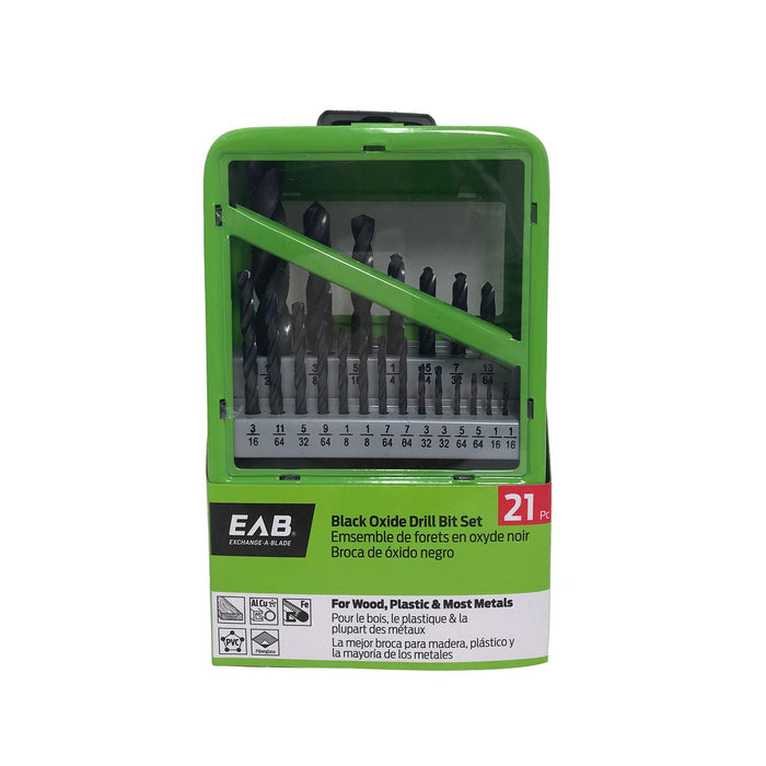 21 PC Black Oxide Professional Drill Bit Kit (Exchangeable) | Item#: 1040932