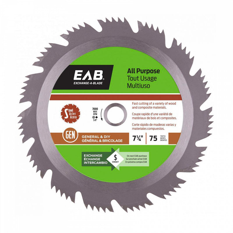 7-1/4-inch-x-75-Teeth-Steel-All-Purpose-Saw-Blade-Exchangeable-Exchange-A-Blade