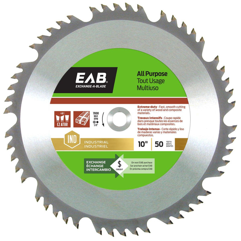 10-inch-x-50-Teeth-Carbide-All-Purpose-Industrial-Saw-Blade-Exchangeable-Exchange-A-Blade