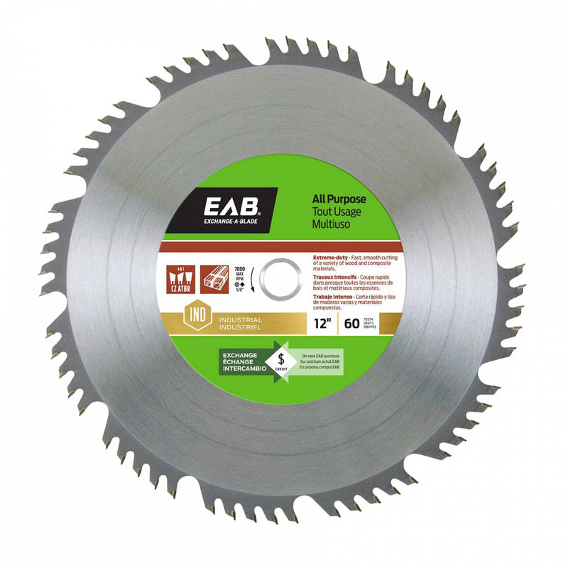 12-inch-x-60-Teeth-Carbide-All-Purpose-Industrial-Saw-Blade-Exchangeable-Exchange-A-Blade