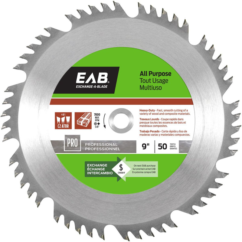 9" x 50 Teeth All Purpose Professional Saw Blade Recyclable Exchangeable (Item