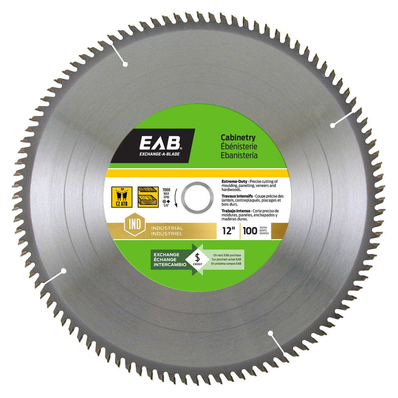 12-inch-x-100-Teeth-Carbide-Cabinetry-Industrial-Saw-Blade-Exchangeable-Exchange-A-Blade