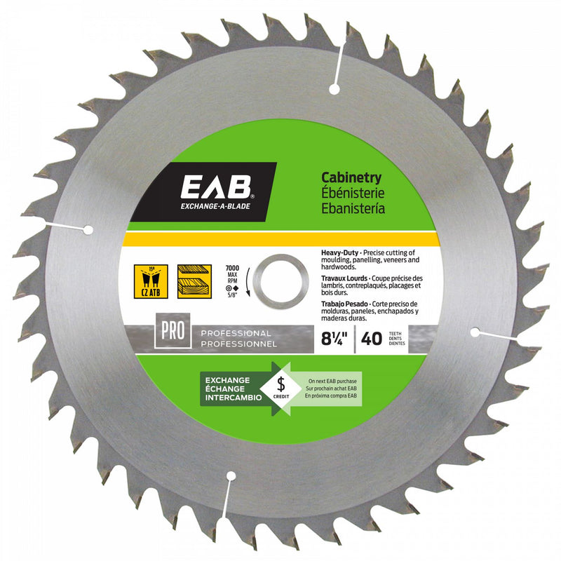 8-1/4-inch-x-40-Teeth-Carbide-Cabinetry-Professional-Saw-Blade-Exchangeable-Exchange-A-Blade
