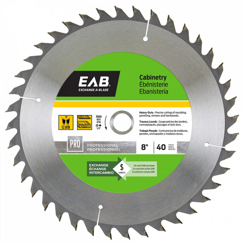 8-inch-x-40-Teeth-Carbide-Cabinetry-Professional-Saw-Blade-Exchangeable-Exchange-A-Blade