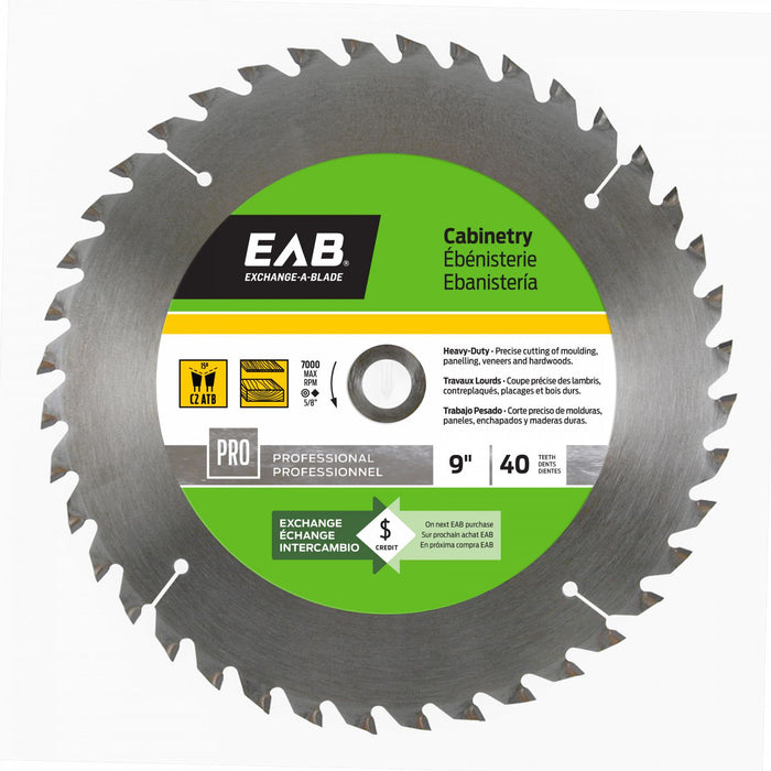 9-inch-x-40-Teeth-Carbide-Cabinetry-Professional-Saw-Blade-Exchangeable-Exchange-A-Blade