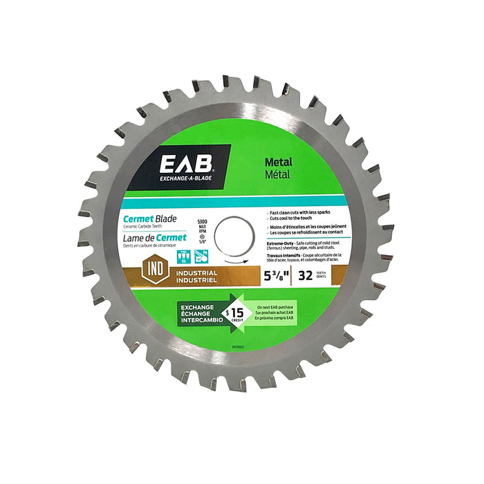 5 3/8" x 32 Teeth Metal Cutting Cermet Industrial Saw Blade Recyclable Exchangeable (Item# 1017502U)