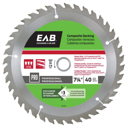 7-1/4-inch-x-40-Teeth-Composite-Decking-Professional-Saw-Blade-Exchangeable-Exchange-A-Blade