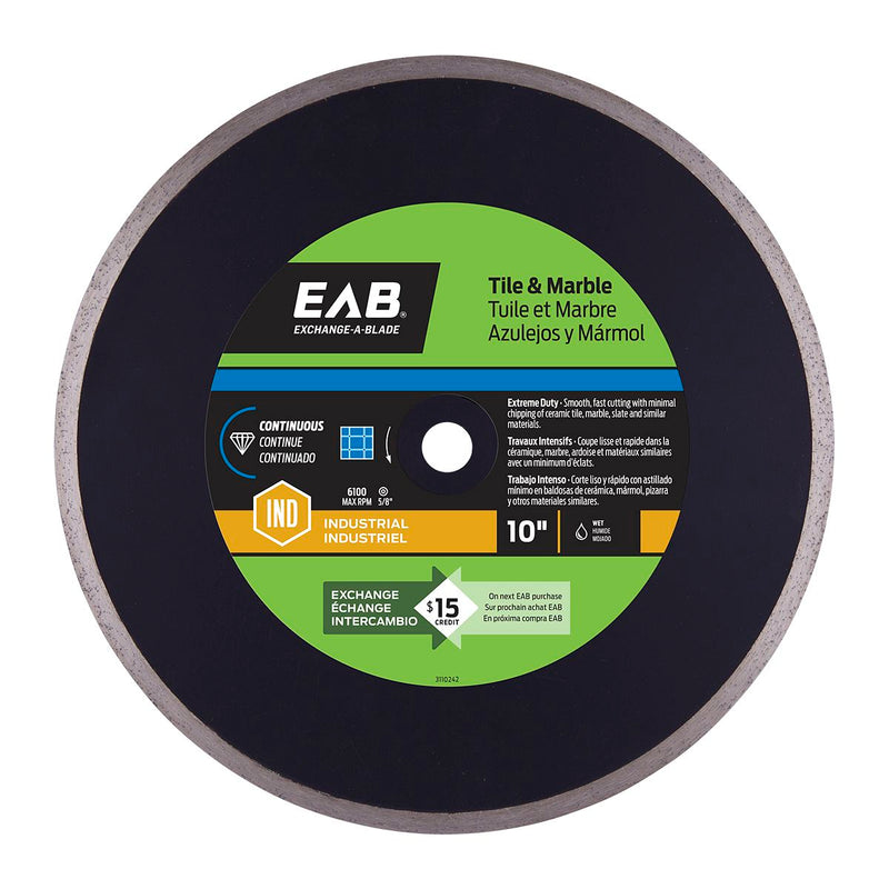 10-inch-Continuous-Tile-Wet-Cut-Black-Industrial-Diamond-Blade-Exchangeable-Exchange-A-Blade