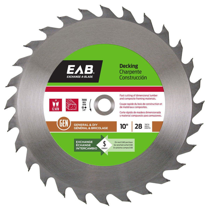 10-inch-x-28-Teeth-Carbide-Decking-Saw-Blade-Exchangeable-Exchange-A-Blade