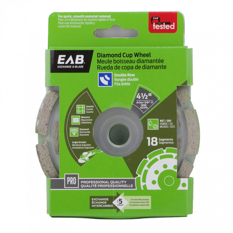 4-1/2-inch-Diamond-Cup-Wheel-Double-Row-Exchangeable-Exchange-A-Blade
