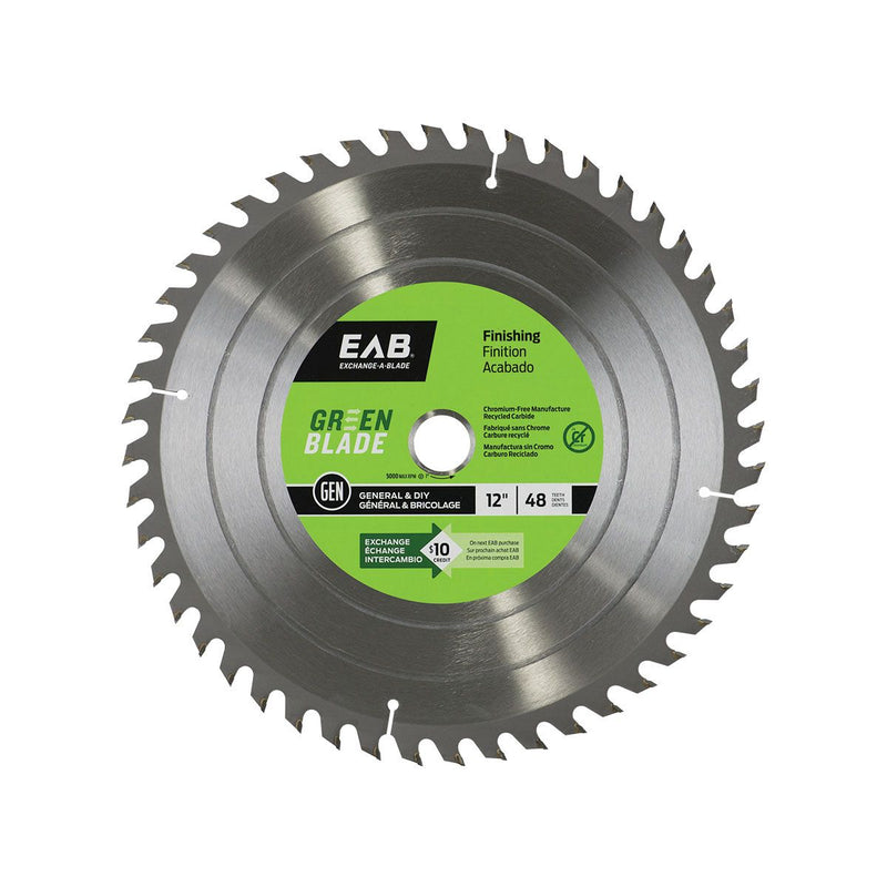 12-inch-x-48-Teeth-Carbide-Green-Finishing-Saw-Blade-Exchangeable-Exchange-A-Blade