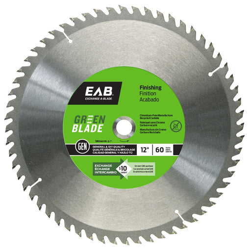 12-inch-x-60-Teeth-Carbide-Green-Finishing-Saw-Blade-Exchangeable-Exchange-A-Blade