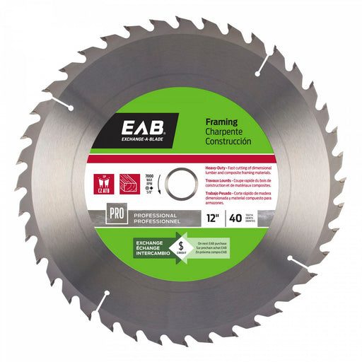 12-inch-x-40-Teeth-Carbide-Framing-Professional-Saw-Blade-Exchangeable-Exchange-A-Blade