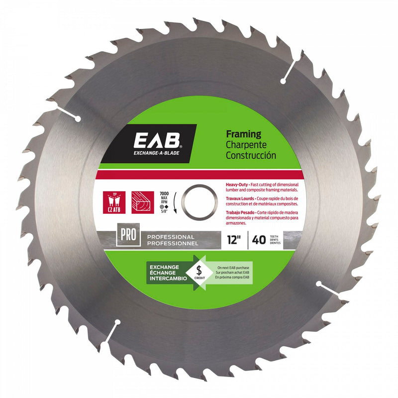 12-inch-x-40-Teeth-Carbide-Framing-Professional-Saw-Blade-Exchangeable-Exchange-A-Blade