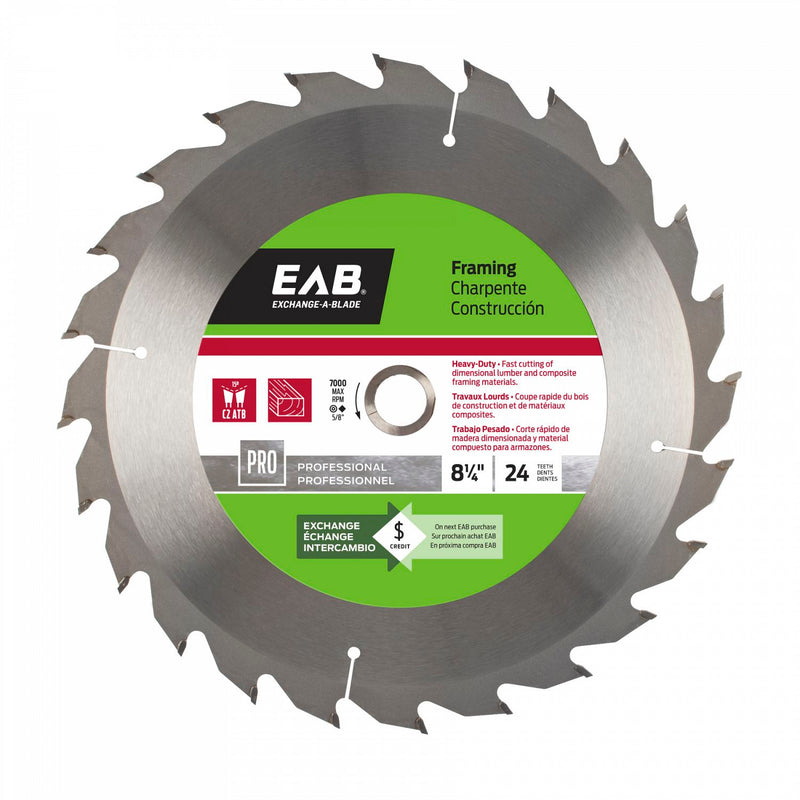 8-1/4-inch-x-24-Teeth-Carbide-Framing-Professional-Saw-Blade-Exchangeable-Exchange-A-Blade