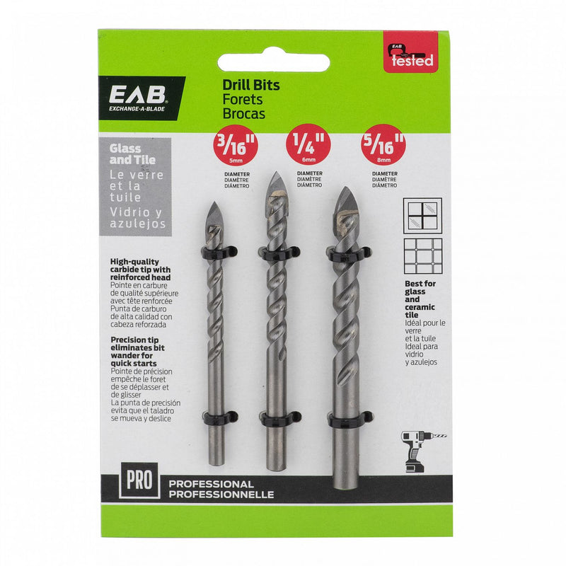 3/16-inch,-1/4-inch,-5/16-inch-Glass/Tile-Professional-Drill-Bit-Exchangeable-Exchange-A-Blade