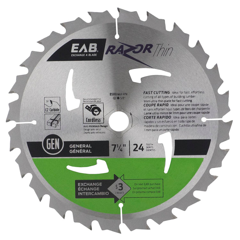 7-1/4-inch-x-24-Teeth-Carbide-Razor-Thin-Saw-Blade-Exchangeable-Exchange-A-Blade