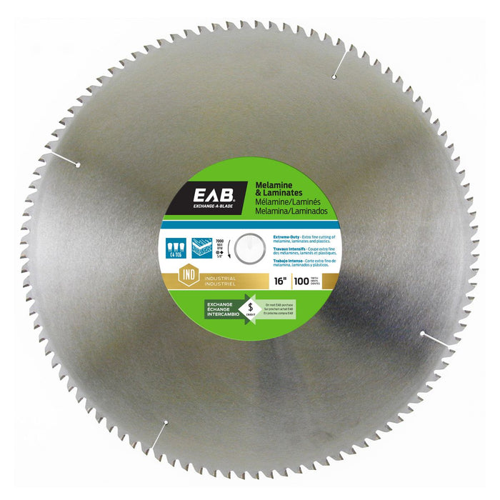 16" x 100 Teeth Finishing Melamine Industrial Saw Blade Recyclable Exchangeable (Item# 1014992)