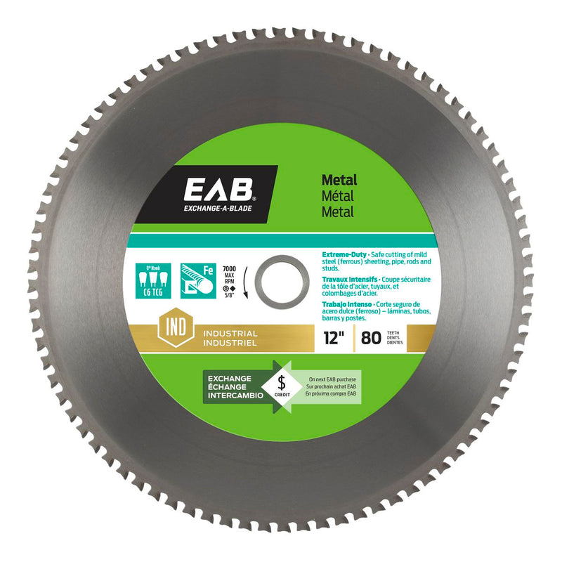 12-inch-x-80-Teeth-Carbide-Metal-Industrial-Saw-Blade-Exchangeable-Exchange-A-Blade