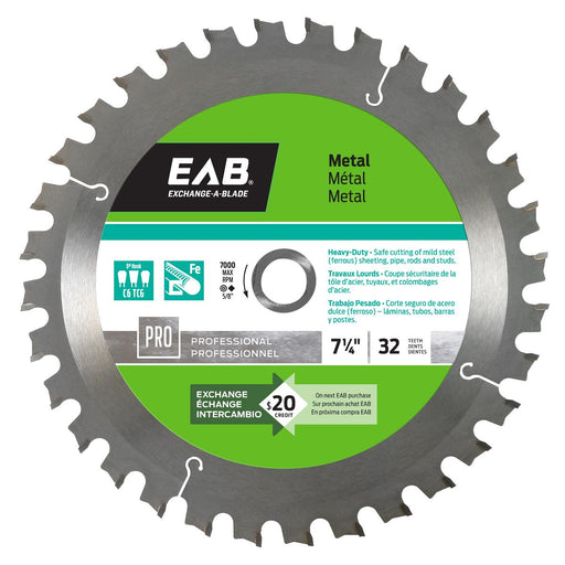 7-1/4-inch-x-32-Teeth-Carbide-Metal-Cutting-Professional-Saw-Blade-Exchangeable-Exchange-A-Blade