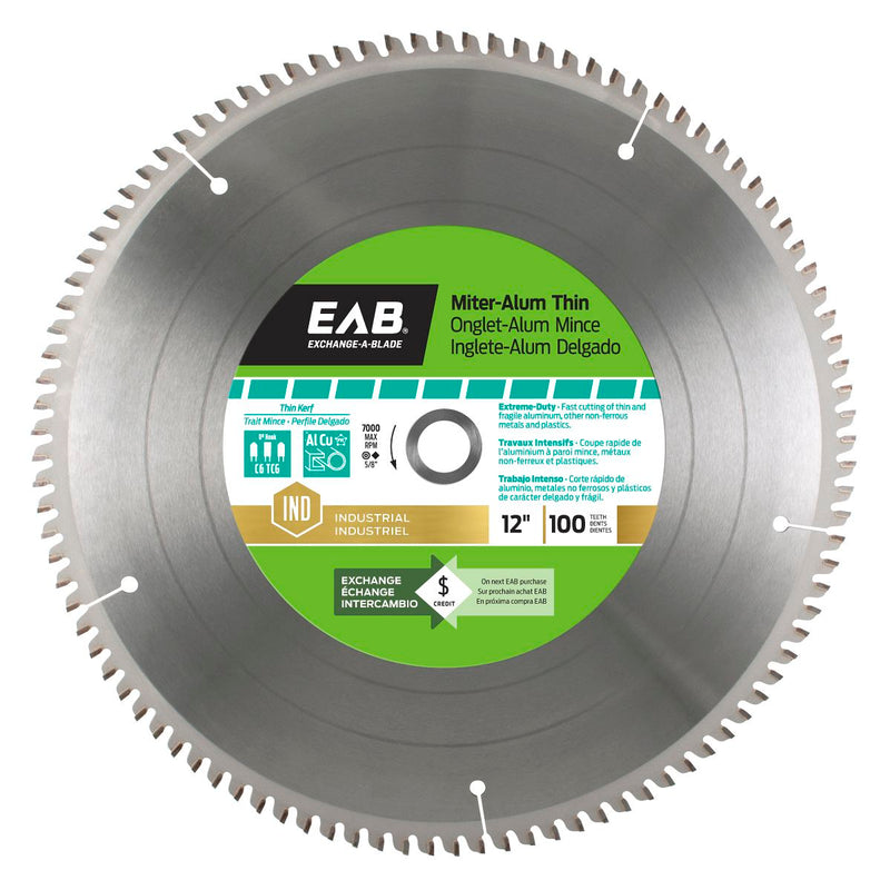 12-inch-x-100-Teeth-Carbide-Miter-Aluminum-Thin-Industrial-Saw-Blade-Exchangeable-Exchange-A-Blade