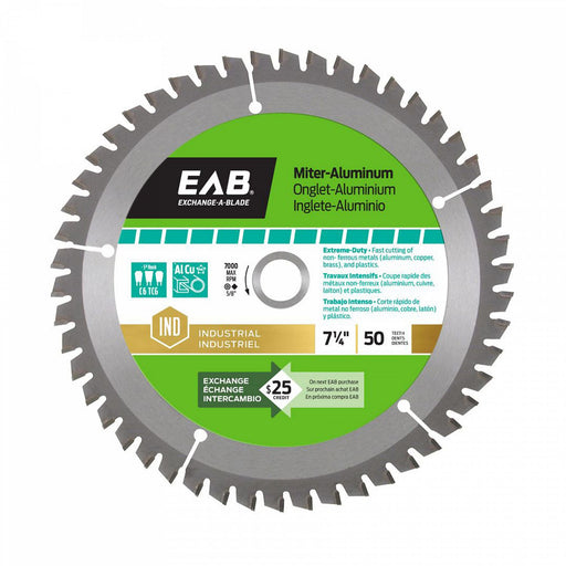 7-1/4-inch-x-50-Teeth-Carbide-Miter-Aluminum-Industrial-Saw-Blade-Exchangeable-Exchange-A-Blade