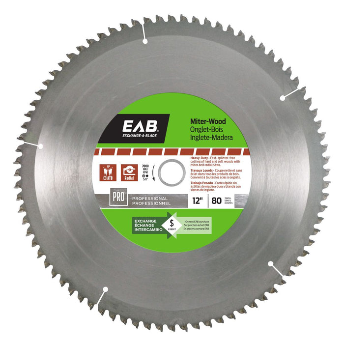 12-inch-x-80-Teeth-Carbide-Miter-Wood-Professional-Saw-Blade-Exchangeable-Exchange-A-Blade