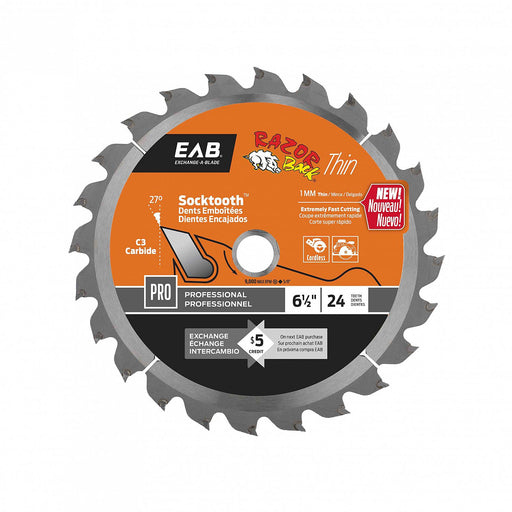 6-1/2-inch-x-24-Teeth-Carbide-Razor-Back-Thin-Professional-Saw-Blade-Exchangeable-Razor-Back