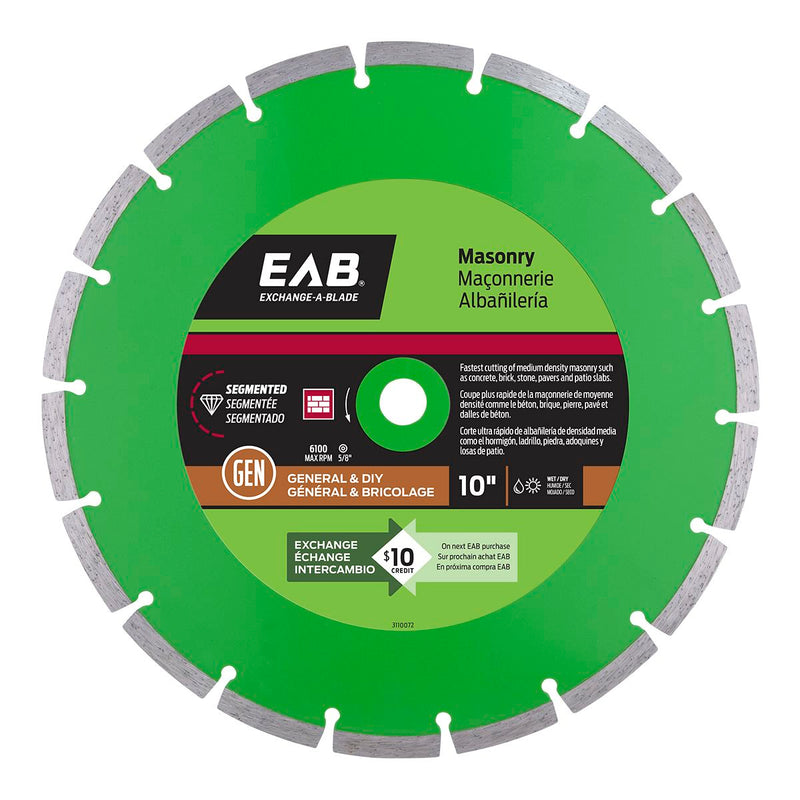 10-inch-Segmented-Green-Diamond-Blade-Exchangeable-Exchange-A-Blade
