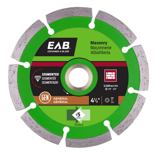 4-1/2-inch-Segmented-Green-Diamond-Blade-Exchangeable-Exchange-A-Blade