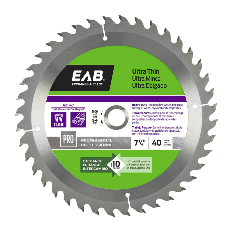 7-1/4-inch-x-40-Teeth-Carbide-Ultra-Thin-Professional-Saw-Blade-Exchangeable-Exchange-A-Blade