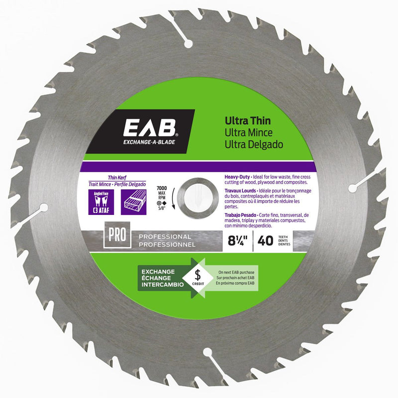 8-1/4-inch-x-40-Teeth-Carbide-Ultra-Thin-Professional-Saw-Blade-Exchangeable-Exchange-A-Blade