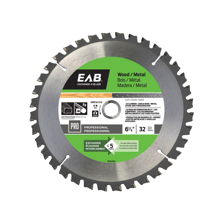 6 1/2" x 32 Teeth Circular Blade Professional Saw Blade Recyclable Exchangeable (item# 1016352)