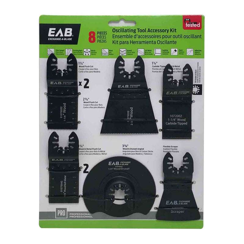 8 PC Oscillating Accessory Kit - Exchangeable (Item