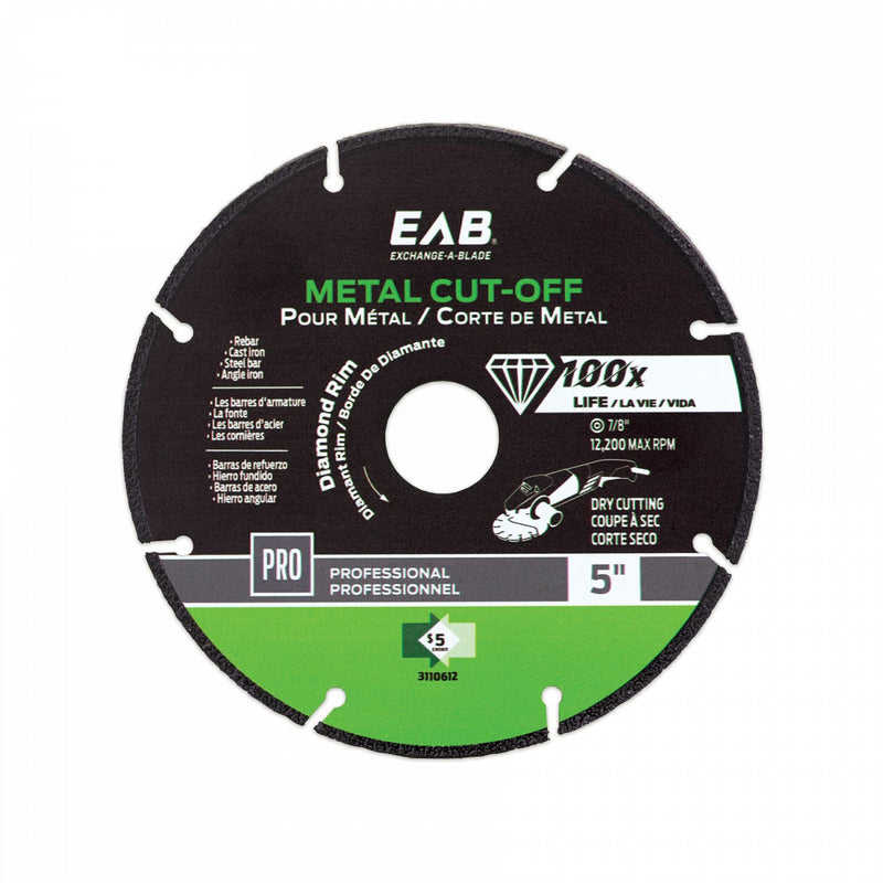 5" Metal Cutting Steel Professional Diamond Blade Exchangeable (Item