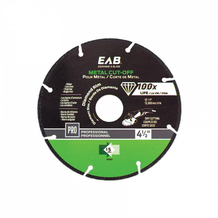 4 1/2" Metal Cutting Steel Professional Diamond Blade Exchangeable (Item# 3110602)