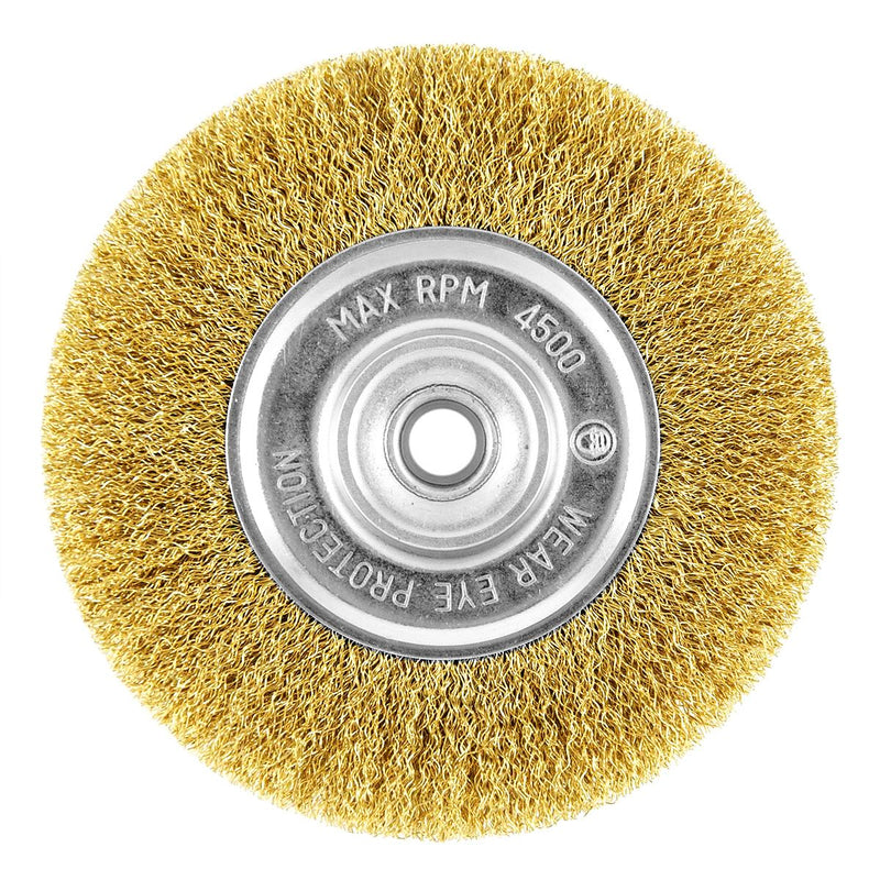 6-inch-x-5/8-inch-1/2-inch-Brass-Crimped-Coarse-Wire-Wheel-Recyclable-Stay-Sharp